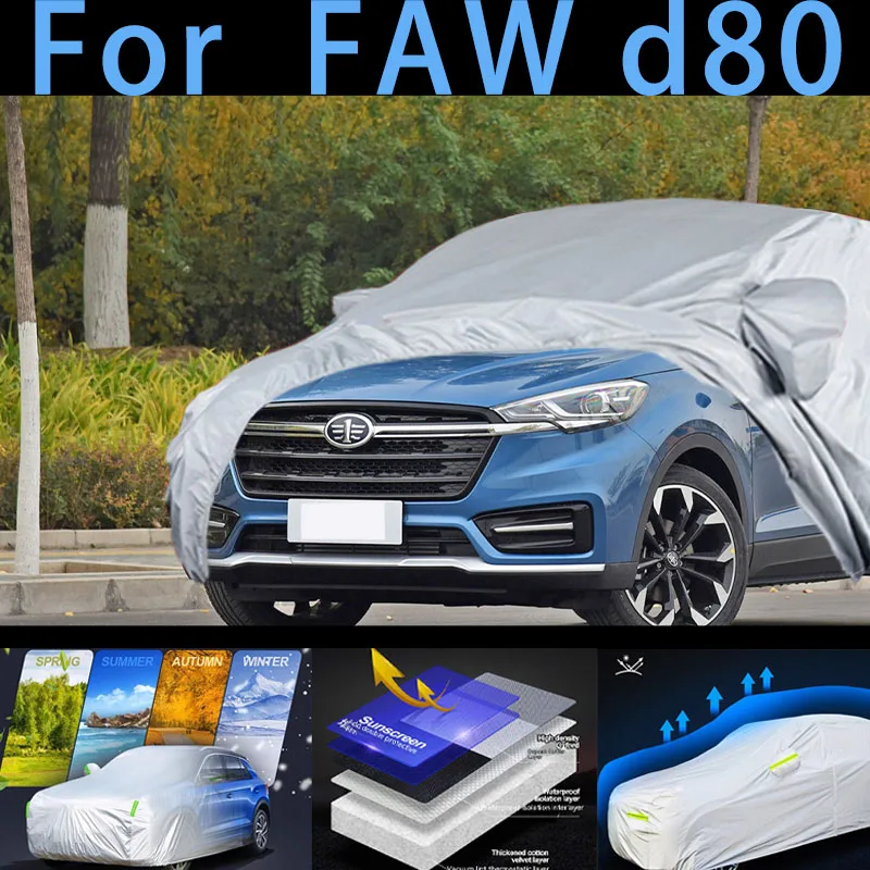 Para FAW D80 Carro tampa de proteção,a proteção do sol,protecção de chuva, proteção UV,prevenção de poeira automático de pintura de proteção