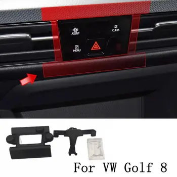 A gravidade Titular do Telefone Para VW Golf 8 MK8 R GTI GTE 2020-2021 de Ventilação de Ar Montagem do Berço Stand Estilo Carro Acessórios