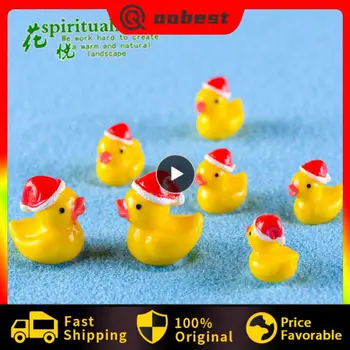 Natal Bonito Patinhos De Decoração De Jardim Realista Patos Micro Paisagem Multifunção Animais Simulados Pato Enfeites De Resina