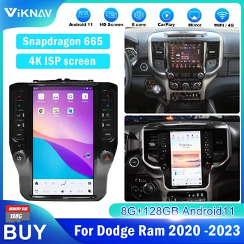 12.1 polegadas auto-rádio Estéreo Para Dodge RAM 1500 2020-2023 GPS Ecrã Táctil de Navegação do Leitor de Vídeo, Gravador de Chefe de Unidade