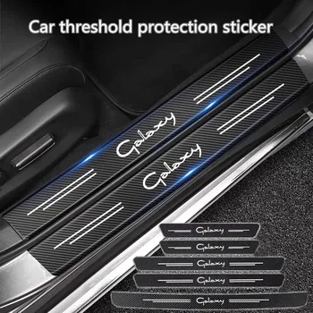 Carro Adesivos Anti-risco Soleira da Porta de Tiras de Fibra de Carbono, Carro de Limite de Proteção do Adesivo Para a Ford Galaxy MA6 2011 2015 2016