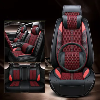 Qualidade superior! Conjunto completo de assento do carro cobre + cobertura de volante para Ford Fusion 2024-2012 respirável, eco almofada do assento,frete Grátis