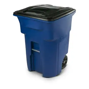 Galão lata de Lixo Azul com Rodas e Tampa