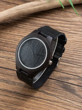 TJWT6002-3 de moda de madeira do relógio de quartzo relógio de personalidade tendência
