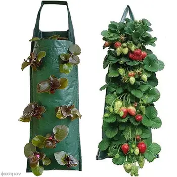 Simples, Multi-porta Sacos de cultivo De Plantas de Morango Batata Suspensão do Plantio de Vasos do Vegetal de Fruto Bolsa de fontes do Jardim vaso de Flores