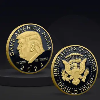 Presidente dos estados unidos Trump Moeda Comemorativa Banhado a Ouro de Lembranças e Presentes de Moeda Desenho de Águia de Ouro Prata Lembrança de colecionador de Moedas