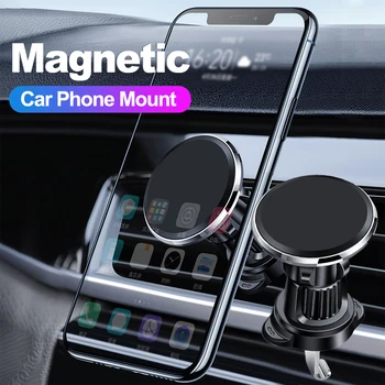 Magnético de Carro de Telefone do Suporte Universal de Ventilação de Ar de Carro de Telefone Monta uma Rotação de 360 Graus Celular GPS Suporte de Acessórios Auto