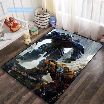 Autobot tapete Optimus Prime quarto de cabeceira, sofá jogo tapete banheiro capacho absorvente resistente ao deslizamento tapetes