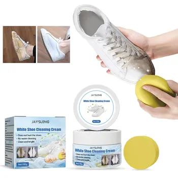 Branco Sapato Creme de Limpeza Multi-funcional Remover Manchas de Amarelo Sujeira de Esportes de Tênis Sapatos de Lona de Clareamento Sapato Creme de Limpeza