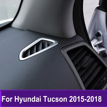 Frente A Saída De Ar Condicionado Ventilação Tampa De Acabamento Para Hyundai Tucson 2015 2016 2017 2018 Etiqueta Interna Acessórios Fosco