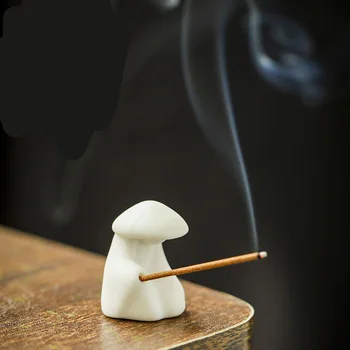 Estilo chinês Família Zen Mini Dedo de Cerâmica, Micro Paisagem Zen Bonsai de Jardinagem Tanque de Peixes Paisagem Decoração 1PCSLE903