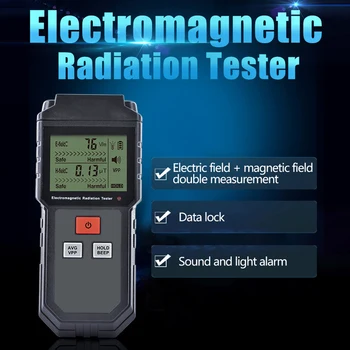 ET825 Digital Portátil Radiação Eletromagnética Testador Elétrico Campo Magnético EMF Medidor Para uso Doméstico ao ar Livre Geiger Teste