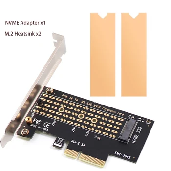 NVMe PCIe M. 2 NGFF SSD PCI Express X4 Adaptador de Cartão PCIe X4 Para Cartão M2 Com Dissipador de calor de Cobre