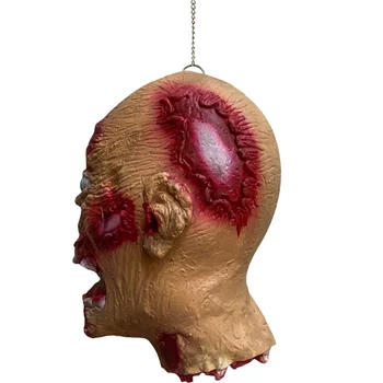 Cabeça Pendente Falso Halloween Assustador Decorações De Terror Corpo Máscara De Parte De Emulsão Peças Quebradas De Baile Tiara
