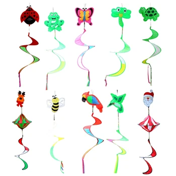 Animais coloridos Vento Faixa de Rotação Ornamento Exterior Brinquedos para Crianças novo