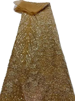 Novo pesados tridimensional prego grânulos grânulos de glitter bordado de renda, de alta qualidade, Europeu e Americano vestido cheongsam