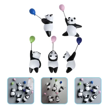 5 Pcs Geladeira Branca Placa De Imã Imãs Decoração Frigorífico Cartoon Adesivos De Artigos Para Casa Resina De Decoração De Cozinha Panda Office