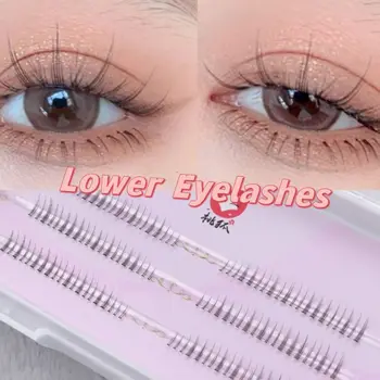 7mm Natural Thai Cílios Inferiores Olho Makup Ferramenta Transparente Hastes de Cílios postiços nos Cílios Extensão Artesanal