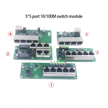 Mini PBCswitch módulo CBP OEM módulo mini tamanho 5 5V-12VPorts Interruptores de Rede da Placa do Pwb de mini ethernet módulo switch 10/100Mbps