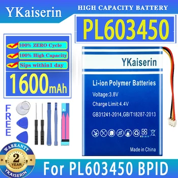 1600mah YKaiserin Bateria PL 603450 PL603450 para BPID Batteria