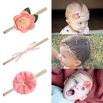 Quente Bebê arco Acessórios de Cabelo filhos-de-rosa photo hairband sem rastreamento de cabeça feito a mão não-tecido de flor arco de cabelo de Meninas da banda