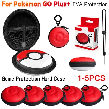 Capa Silicone Para Pokemon Ir Plus + Kawaii Pika Caso De Cristal Transparente Protetora Com Corda De Segurança Para Pokemon Ir Mais+