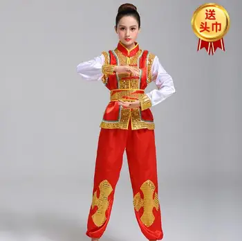 Estilo Chinês Do Dragão E Do Leão Trajes De Dança Folclórica De Desempenho Clássico Vermelho Ano Novo