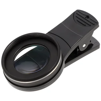 37mm Óptica Externa de Alta Definição 15X Lente Macro Câmera do Telefone Lente Super Lentes Macro com Grampo de Lentes de aumento (Preto)