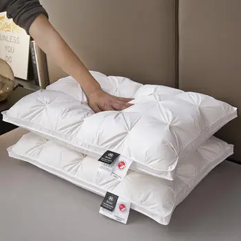 High-End Confortável Travesseiro, Um Hotel De Cinco Estrelas Núcleo Travesseiro De Veludo, Algodão Tridimensional Travesseiro De Pescoço Núcleo