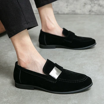 Negócios Sapatos para Homens Moda Couro Oxfords de Lazer Derby Flats Office Vestido Sapatos Homens Formal de Sapatos