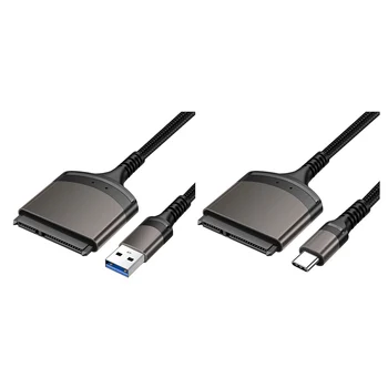 USB 3.0/Tipo C Para Adaptador SATA 7+15/22 Pin Conector de Computador de Suporte Windows/MacOS/Chrome OS/Linux 1 Gbps para 2,5 Polegadas HDD SSD