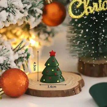 Mini Resina Decoração de Natal Micro Paisagem do Boneco de neve, Papai Noel Enfeite de Árvore de DIY Miniatura Jardim Estatueta de Decoração de Casa