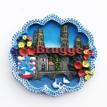 Bélgica Bruxelas, Brugge Ímãs De Geladeira Criativo Viajar Lembranças De Decoração De Casa De Dons Foto Da Parede Magnético Adesivos