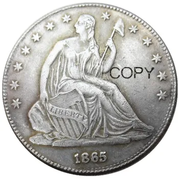NOS anos de 1865 a Liberdade Sentado de Meio Dólar de Prata Banhado a Cópia Moedas