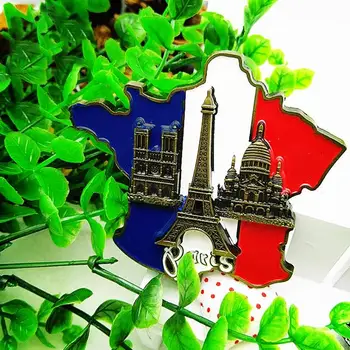 Adesivo de geladeira França Mapa Geladeira Adesivo Europa dos Turistas Lembrança 3D Inovadores Resina Ímã de Geladeira Adesivos Para Geladeira