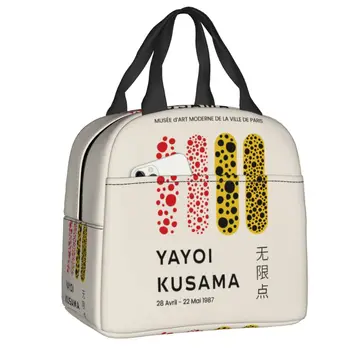Yayoi Kusama bolsa de almuerzo de arte abstracto para mulher, bolsa de almuerzo con aislamiento térmico, bolsa de almuerzo para p