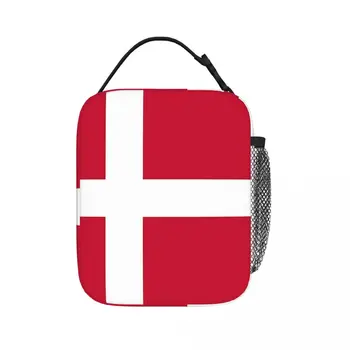 Bandeira dinamarquesa Brindes, Adesivos E Produtos Isolados Saco de Almoço Piquenique Sacos Térmicos Almoço Box Lunch Tote para a Mulher as Crianças da Escola