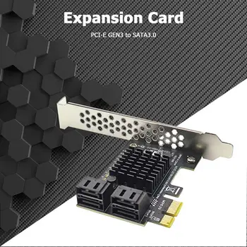 4 Porta SATA III de Expansão PCIe Cartão SATA 6Gbps para PCI-e 1X Controlador w/ Suporte