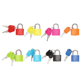 8 Pack Bloqueios Pequeno Cadeado Com Chave De Bagagem Ginásio Locker Mini Cadeado Colorido Para O Exterior Da Escola Para Casa