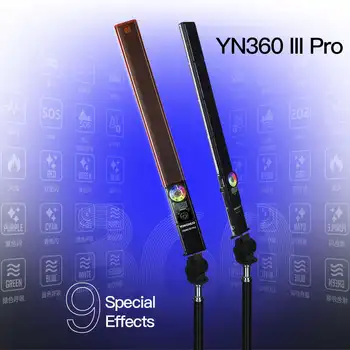 Yongnuo YN360 III YN360III Pro Bolso 3200K-5500K RGB de Gelo Colorido Vara de Vídeo de LED de Fotografia de Luz da Lâmpada com Controle Remoto