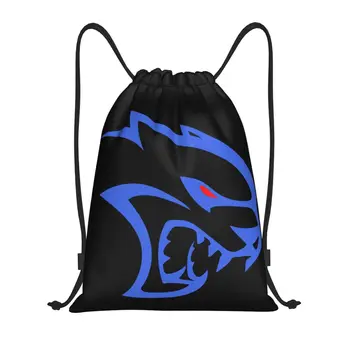 Azul Hellcats Cordão Mochila Saco de Ginásio de Esportes para Homens, Mulheres, super-Herói de Formação Sackpack