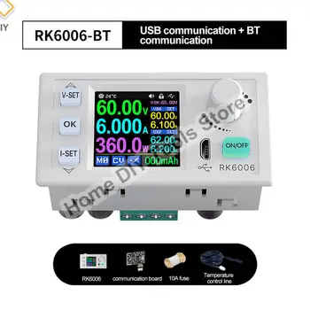 RK6006 RK6006-BT, WiFi, Controle Digital Fonte de Alimentação de DC de Comunicação USB Tensão de Passo Baixo Módulo Conversor Buck Voltímetro 60V 6A