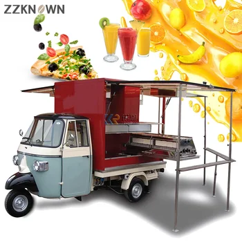 Elétrica Triciclos Motorizados Café Piaggio Ape Pizza Caminhão de Alimentos Fabricacion Suco de Van de sorvete de Doce de Doce de Carrinho com o Golfo da Asa