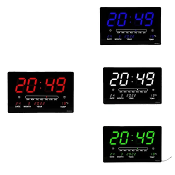 LED Calendário Perpétuo Relógio Eletrônico Digital de Parede Relógio de Alarme de Temperatura Relógios de Mesa Decoração Sala de estar