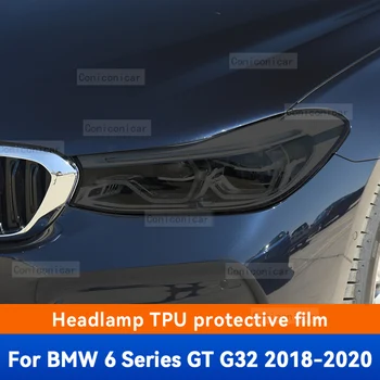 Para a Série 6 da BMW GT G32 2018-2020 o Farol do Carro, Tampa Protetora do Filme Luz Frontal TPU Anti-risco Farol de Tonalidade Adesivo