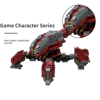 MOC jogo criativo periférica Halo2 banido locust mecha modelo de partículas pequenas bloco de montagem das crianças brinquedo quebra-cabeça de presente de aniversário