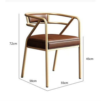 Design Relaxar Cadeiras De Jantar Móveis De Metal Moderno Salão De Designer Cadeira De Jantar De Luxo Nórdicos Cadeiras Para Pequenos Espaços 