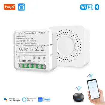 Tuya wi-Fi Smart Switch 2-forma de Controle Interruptor Mini Smart Disjuntor de Vida Inteligente de Controle de Trabalhar Com Alexa Inicial do Google Alice