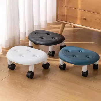 Rolando Banquinho de plástico 360 cadeira Rotativa Impermeável Baixos Pesados Com Roda de Baixa Prática de Fitness Preto