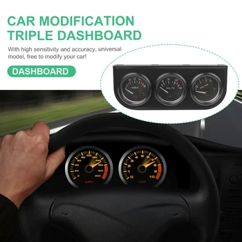 3-em-1 Calibre de Pressão do Óleo & Voltímetro de Combinação para Automóveis de Alta Precisão Dashboard Kit Metros